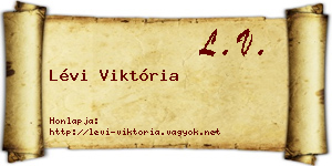 Lévi Viktória névjegykártya